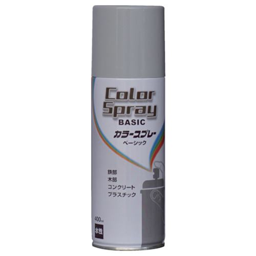 ニッぺ 水性カラースプレー ベーシック 400ml グレー HKU022 [4976124266218] 4976124266218 販売単位：1