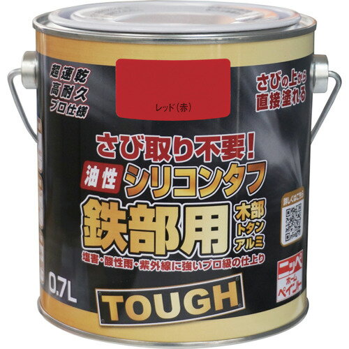 樂天商城 - ニッぺ 油性シリコンタフ 0.7L レッド HYS105-0.7 [4976124218323] 4976124218323 販売単位：1