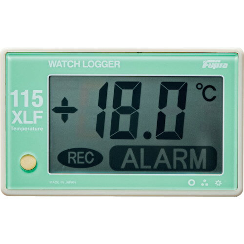 4571226381298｜420-8429 [KT115XLF ] 1台販売こちらの商品はメール便対応商品です。メール便対応数：10（※1回のご注文で対応数の合計が101以上だとメール便は対応できませんので予めご了承下さい。) システム上、送料無料と表記されていても、沖縄県・離島宛、大型商品は追加料金をいただく場合があります。別途費用が発生する場合、システムの都合上ご購入時の自動配信メールには追加料金が含まれておりません。当店でご注文内容を確認し、別途メールにてご請求金額を連絡致します。商品画像については実際の製品と異なる場合がございます。あくまでも商品のスペックをご確認の上ご注文をお願いいたします。※この商品は受注発注の商品です。その為メーカーに在庫がない場合がございます。その場合は大変申し訳ございませんがキャンセルとさせて頂きます。予めご了承下さい。420-8429特長液晶表示の大きさは分かりやすさを重視する環境に向いています。大型液晶で温度・ALARM表示が一目瞭然です。仕様測定温度範囲(℃)：-40〜80温度最小表示(℃)：0.1幅(mm)：90奥行(mm)：20高さ(mm)：55電源(V)：コイン型リチウム電池（CR2477）×1個(付属)測定対象：温度センサー：内蔵仕様2測定項目:温度データメモリー数:16000データ質量90.000G原産国日本JANコード4571226381298「ルーペスタジオ」では、拡大鏡(虫眼鏡/ルーペ)、双眼鏡、単眼鏡、望遠鏡などのレンズ製品を主に取り扱っております。工具製品は常には在庫しておらずお取りよせとなります。ご了承下さい。温度計・湿度計 温湿度記録計（ロガー）Fujita 関連商品へ
