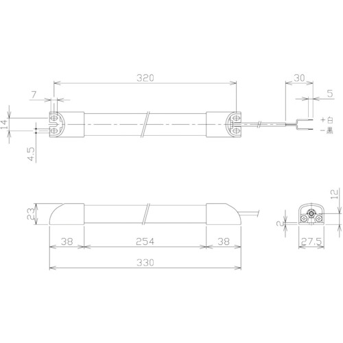 NIKKI スリム型防水LEDライト DC24V [NLT3-10-DC-S] NLT310DCS 販売単位：1 送料無料