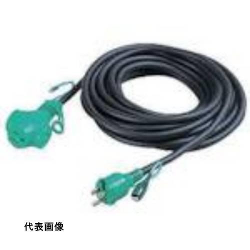 NICHIDO トリプルポッキン延長コード アース付 10m 黒 黒 [PPT-10E BK] 販売単位：1 送料無料