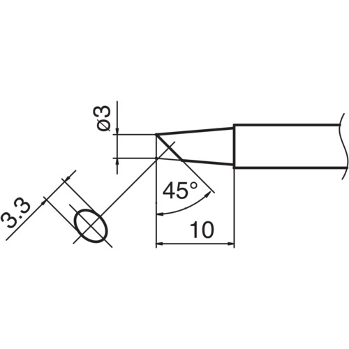 白光 こて先 3BC型 [T13-BC3] 販売単位：1(4)
