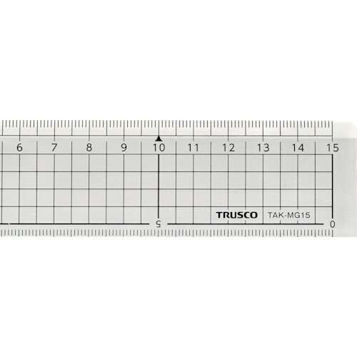 TRUSCO トラスコ中山 アクリル定規 メタルガイド付き 15cm [TAK-MG15] TAKMG15 販売単位：1