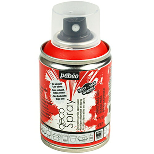 Pebeo デコスプレー 100ml マット色 クリスマスレッド [093712] 093712 販売単位：1