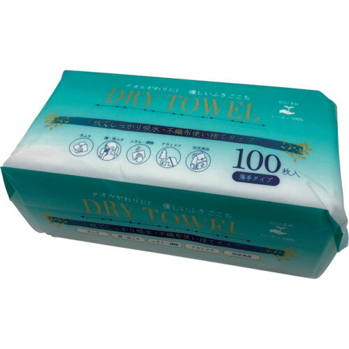 オーミケンシ 不織布ウエス 薄手タイプ 100枚入 20×20cm [1012] 1012 販売単位：1(3.0)