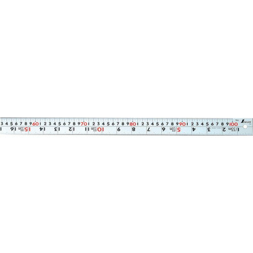 シンワ 直尺シルバー1000mm併用目盛W左基点 [13205] 販売単位：1