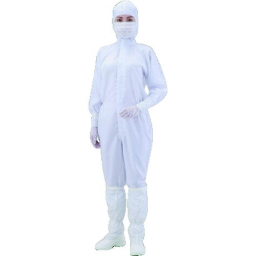 AS 無塵衣 AS197C フード付 白 L [1-7864-03] 販売単位：1 送料無料