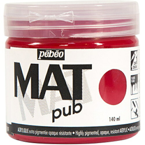 Pebeo マットピュブ 140ml NO.07 カーマインレッド [256007] 256007 販売単位：1