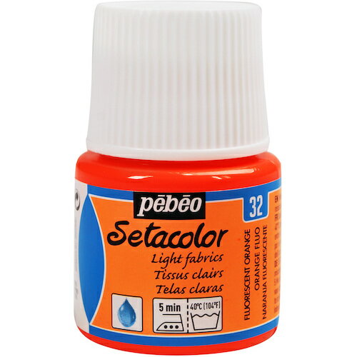 Coating, Repair, Various Materials - Pebeo 布用水性アクリル絵具セタカラー透明蛍光色 45ml フルレセントオレンジ [329032] 329032 販売単位：1