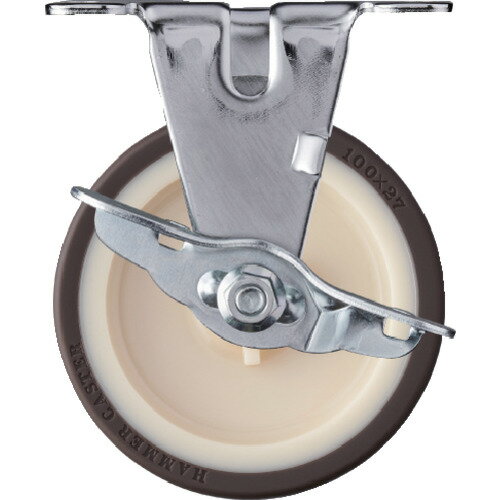 ハンマー プレート式キャスター Eシリーズ 固定SP付 車輪径100mm ウレタン車 [415ER-UR100] 販売単位：1