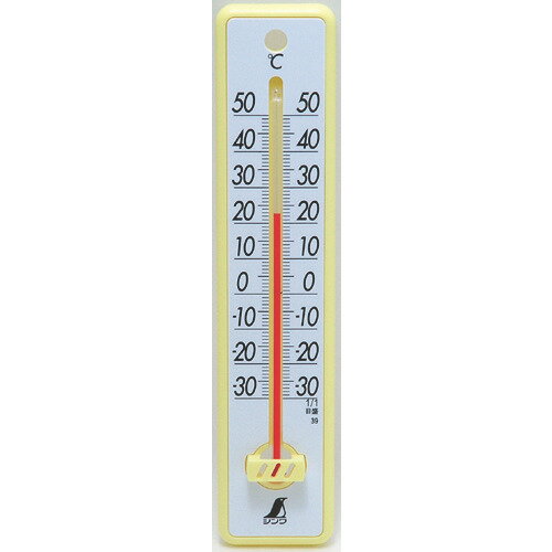 シンワ 寒暖計 プラスチック製 20cmイエロー [48352] 販売単位：1