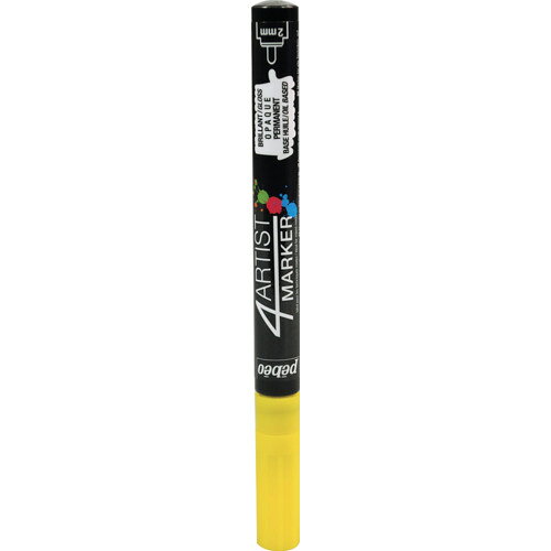 3167865800026｜528-7696 [580002 ] 1販売商品画像については実際の製品と異なる場合がございます。あくまでも商品のスペックをご確認の上ご注文をお願いいたします。※この商品は受注発注の商品です。その為メーカーに在庫がない場合がございます。その場合は大変申し訳ございませんがキャンセルとさせて頂きます。予めご了承下さい。528-7696特長顔料濃度が高く、隠ぺい力、耐光性に優れています。【塗布できる支持体や耐光性の特徴】金属製品や黒いゴム、ガラス瓶、プラスティックに描いても下地に影響されず、濃くはっきり描けます。雨や水にぬれても流れたり、消えたりすることもなく、耐光性にも優れているので、屋外展示にも使用可能です。用途キャンバス、紙、プラスティック、木、金属、アクリル、油彩画面などに。仕様インク色：イエロー芯径(mm)：2仕様2不透明油性マーカー材質_仕上顔料、樹脂、炭化水素系有機溶剤質量11.000G原産国日本JANコード3167865800026「ルーペスタジオ」では、拡大鏡(虫眼鏡/ルーペ)、双眼鏡、単眼鏡、望遠鏡などのレンズ製品を主に取り扱っております。工具製品は常には在庫しておらずお取りよせとなります。ご了承下さい。筆記具 油性マーカーPebeo 4アーティスト マーカー 関連商品へ