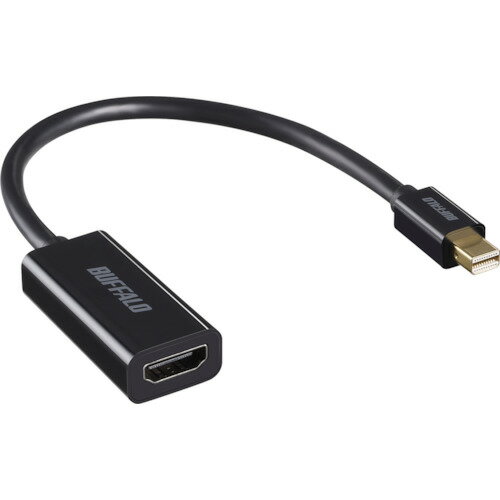 BUFFALO miniDisplayPort-HDMI変換アダプタ ブラック [BMDPHDBK] BMDPHDBK 販売単位：1