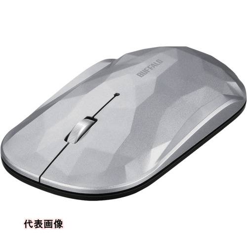 BUFFALO 薄型 3ボタン Bluetooth BlueLEDマウス ジオメトリー シルバー [BSMBB330GSV] BSMBB330GSV 販売単位：1 送料無料