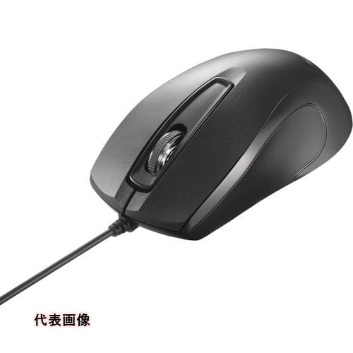 BUFFALO 3ボタン 有線 BlueLED 高耐久 抗菌 マウス ブラック [BSMBU110BK] BSMBU110BK 販売単位：1