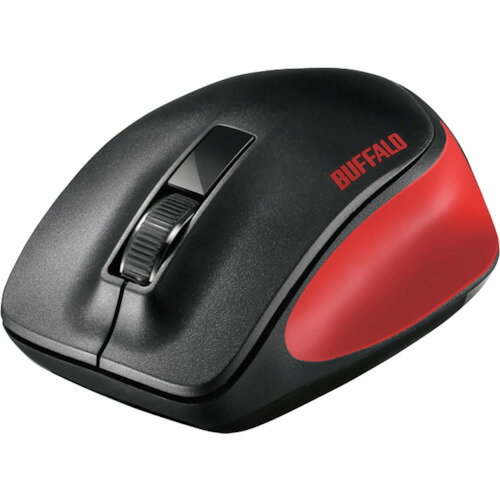 BUFFALO 無線 BlueLED 3ボタン プレミアムフィットマウス レッド [BSMBW300MRD] BSMBW300MRD 販売単位：1