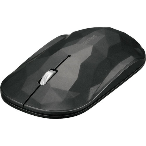 BUFFALO 薄型 3ボタン 無線 BlueLEDマウス ジオメトリー ブラック [BSMBW330GBK] BSMBW330GBK 販売単位：1