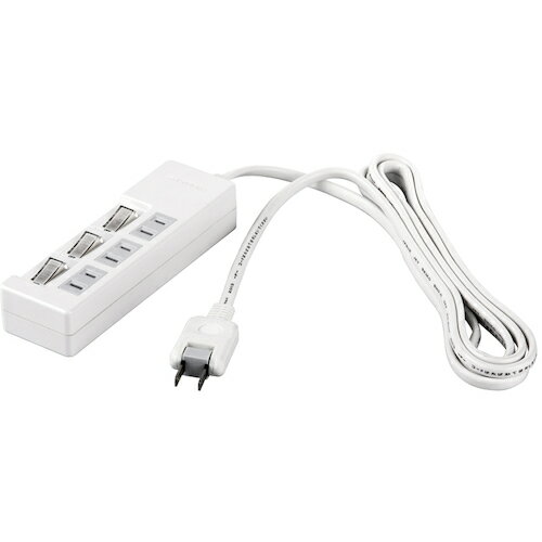 BUFFALO 2ピン式電源タップ 3個口タイプ 雷サージ防止/個別スイッチ付 2m ホワイト [BSTAPSW2320WH] BS..