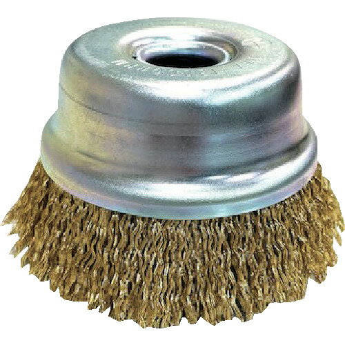 高島産業 カップブラシ エアー工具用 カップ型 75x16穴x25x68 真鍮メッキ鋼線0.25 [CHR-0756] CHR0756 販売単位：1