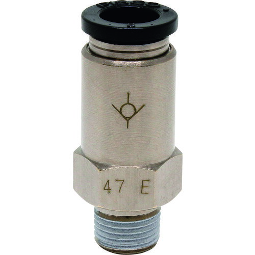 PISCO チェックバルブ ストレート オネジ側入力チューブ8ネジR1/8 [CVC8-01A] 販売単位：1