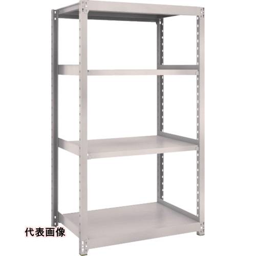 TRUSCO トラスコ中山 スチールラック M2型軽中量棚 860×880×H1500 4段 単体 ネオグレー [M2-5394 NG] M25394 販売単位：1 送料無料