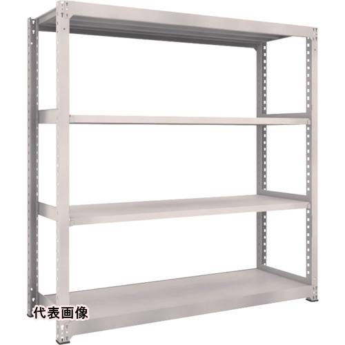 TRUSCO トラスコ中山 スチールラック M5型中量棚 1800X471XH2100 4段 単体 ネオグレー [M5-7654 NG] 販売単位：1 送料無料