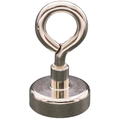 ラクテム 強力マグネット アイフック型 Φ25 ゴム付 [MHMI25] MHMI25 販売単位：1