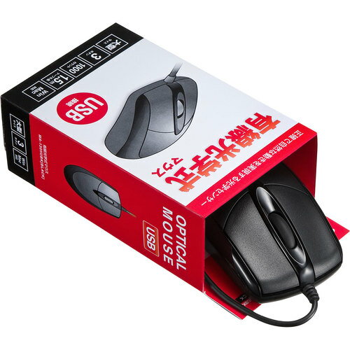 SANWA 有線光学式マウス [MA-130HUBK] MA130HUBK 販売単位：1