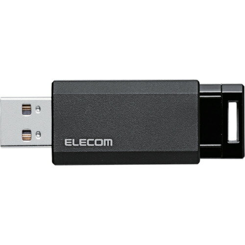 ELECOM USB3.1(Gen1)対応 ノック式USBメモリ 8GB ブラック [MF-PKU3008GBK] MFPKU3008GBK 販売単位：1
