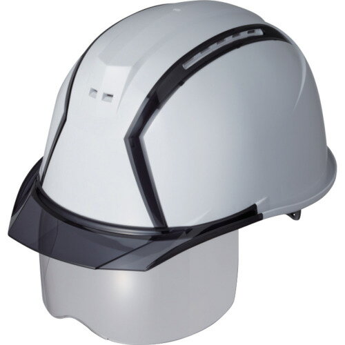 スミハット MXCS型 帽体(スノーホワイト)・バイザー(グレースモーク)・シールド付き [MXCS-B-12-G] MXCSB12G 販売単位：1 送料無料