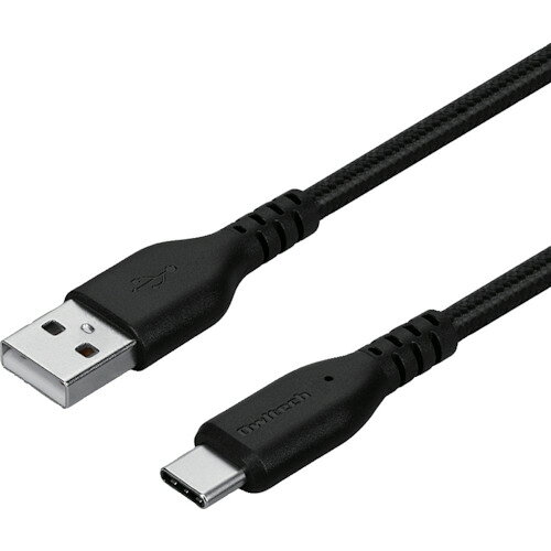 Owltech 断線に強く柔らかい USB タイプA to Cケーブル 2m ブラック  OWLCBA4CA20BK 販売単位：1