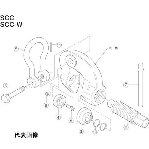 スーパー スクリューカムクランプ(SCC-W)用パッドセット [SCP1W] 販売単位：1 送料無料
