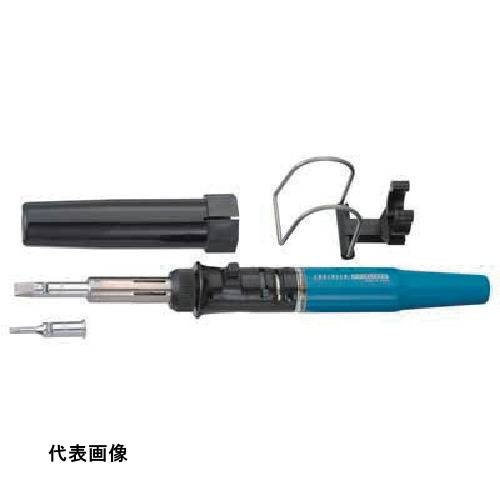 4989833051044｜849-8330 [SKD70] 1販売商品画像については実際の製品と異なる場合がございます。あくまでも商品のスペックをご確認の上ご注文をお願いいたします。※この商品は受注発注の商品です。その為メーカーに在庫がない場合がございます。その場合は大変申し訳ございませんがキャンセルとさせて頂きます。予めご了承下さい。849-8330特長屋外などでの作業に便利なガス式のコードレスハンダコテです。ワンタッチ操作で、30秒の秒速加熱です。熱源はクリーンで安全なガス触媒方式です。1回のガス充填で2時間以上使用できます(レバー位置3)。レバー1つでワイドな温度コントロールが可能です。安全な作業フィールドを確保するマルチホルダー付です。用途電源がない場所でのはんだ付け作業などに。仕様ガス充填量(ml)：28連続使用時間(分)：120付属コテ先：SK-72設定温度(℃)：500(ホットブロー時650℃)全長(mm)：265連続使用時間(h)：約2時間（レバー位置3）、約4時間（レバー位置2）仕様2ガス触媒発熱方式材質_仕上コテ先：銅（鉄・クロムメッキ）、グリップ：ナイロン質量110.000Gセット内容_付属品SK-72(コテ先)SK-79(コテ先)SK-88(保護キャップ)BS-01(マルチホルダー)注意コテライザーのガスの補填には、必ず専用の純正ガス(工業用無臭化ブタンガス)をご使用ください。原産国日本JANコード4989833051044「ルーペスタジオ」では、拡大鏡(虫眼鏡/ルーペ)、双眼鏡、単眼鏡、望遠鏡などのレンズ製品を主に取り扱っております。工具製品は常には在庫しておらずお取りよせとなります。ご了承下さい。コードレスはんだこて ガス式コードレスはんだこてENGINEER 関連商品へ