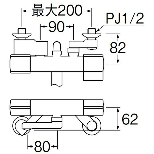 SANEI サーモシャワー混合栓 [SK18C-S9L08] SK18CS9L08 販売単位：1 送料無料