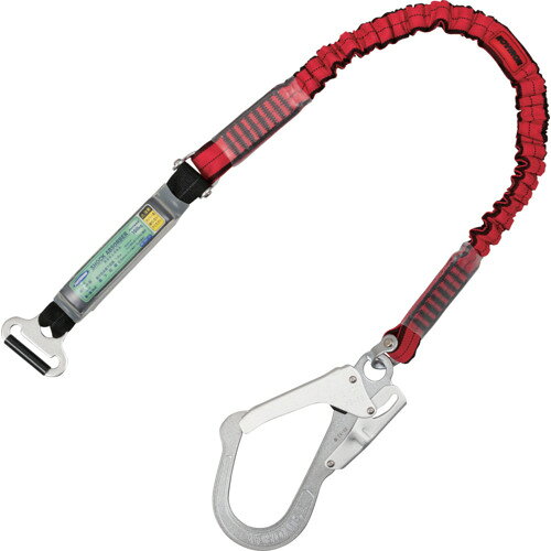 TSUYORON 胴ベルト型墜落制止用器具用副ランヤード(伸縮タイプ)ノビロン(RE)ショックアブソーバ+連結環..