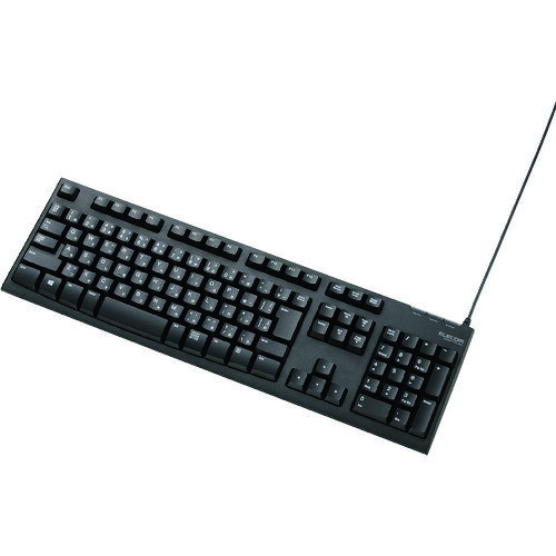 ELECOM USB接続 スタンダードキーボード [TK-FCM062BK] 販売単位：1