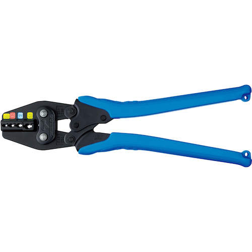 4952269115147｜551-9680 [TPZ5 ] 1販売 商品画像については実際の製品と異なる場合がございます。あくまでも商品のスペックをご確認の上ご注文をお願いいたします。※この商品は受注発注の商品です。その為メーカーに在庫がない場合がございます。その場合は大変申し訳ございませんがキャンセルとさせて頂きます。予めご了承下さい。551-9680特長より軽い力で圧着が可能となるよう、最も倍力率が高くなる位置関係を構造力学計算した二重テコのトグル機構を採用しています。仮押さえをしても端子のつぶれが最小限で、電線挿入がスムーズにでき圧着前に位置を確認することができます。圧着マークはしっかりと浮かび上がり、クッキリと見えます。グリップは太く、圧着時にしっかりと力を入れることができ、手が痛くならないエラストマー樹脂です。用途絶縁被覆付圧着端子・スリーブ用の圧着作業に仕様全長(mm)：260圧着端子(［［MM2］］)絶縁被覆付圧着端子用：0.3/0.5/1.25/2/5.5仕様2圧着工具　絶縁被覆付圧着端子・スリーブ用材質_仕上本体：機械構造用合金鋼グリップ：エラストマー樹脂焼入れ：頭部42〜46HRC　ハンドル部46〜49HRC質量445.000G注意非絶縁工具です。電源を切ってお使い下さい。使用用途以外には使用しないで下さい。その他商品台紙注意事項参照。原産国日本JANコード4952269115147「ルーペスタジオ」では、拡大鏡(虫眼鏡/ルーペ)、双眼鏡、単眼鏡、望遠鏡などのレンズ製品を主に取り扱っております。工具製品は常には在庫しておらずお取りよせとなります。ご了承下さい。圧着工具 手動圧着工具TTC 圧着工具 関連商品へ