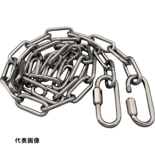 4570126541511｜536-5742 [WCSR1 ] 1販売商品画像については実際の製品と異なる場合がございます。あくまでも商品のスペックをご確認の上ご注文をお願いいたします。※この商品は受注発注の商品です。その為メーカーに在庫がない場合がございます。その場合は大変申し訳ございませんがキャンセルとさせて頂きます。予めご了承下さい。536-5742特長溶接チェーンは切断済み、両側にフックを取り付けています。オールステンレス製のため、防錆性・耐候性に優れています。用途転倒防止、進入禁止、境界用の仕切りに。仕様全長(m)：1線径d(mm)：4内長P(mm)：26内幅W(mm)：6.5使用荷重(kN)：0.785材質_仕上ステンレス質量320.740Gセット内容_付属品リングキャッチ×2個原産国中国JANコード4570126541511「ルーペスタジオ」では、拡大鏡(虫眼鏡/ルーペ)、双眼鏡、単眼鏡、望遠鏡などのレンズ製品を主に取り扱っております。工具製品は常には在庫しておらずお取りよせとなります。ご了承下さい。チェーン チェーンラクテム 溶接チェーン ステンレス 関連商品へ