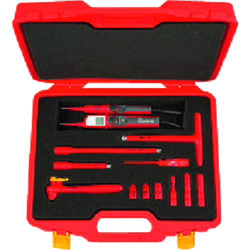 KTC 絶縁工具セットB AC1000V、DC1500Vまで対応 12点セット [ZTB311VB] 販売単位：1 送料無料