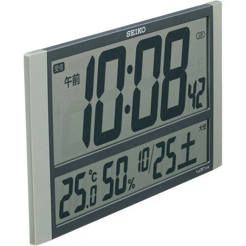 SEIKO 電波時計 セイコーネクスタイム ZS450S 銀色 230×400×27mm [ZS450S] ZS450S 販売単位:1 送料無料 [3]