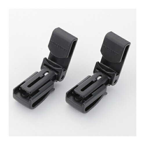 緑十字 ヘルメット用クリップ ブラック 2個組 バンド対応幅約25mm [241106] 241106 販売単位：1
