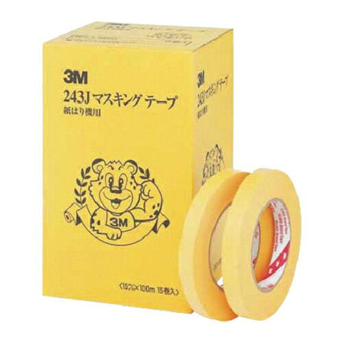 4547452543298｜108-5067 [243J15X100] 15セット商品画像については実際の製品と異なる場合がございます。あくまでも商品のスペックをご確認の上ご注文をお願いいたします。※この商品は受注発注の商品です。その為メーカーに在庫がない場合がございます。その場合は大変申し訳ございませんがキャンセルとさせて頂きます。予めご了承下さい。108-5067特長車輌塗装用に設計されており、優れた追従性とシャープな見切りを実現します。用途車輌塗装用。仕様色：黄幅(mm)：15長さ(m)：100厚さ(mm)：0.09仕様2マスキングテープ243J紙ハリ機用15mm×100m粘着力：1.8N／10mm引張強度：28.6N／10mm連続使用温度：120℃材質_仕上基材：和紙粘着剤：アクリル系質量140.000G注意この商品は、一般消費者様向けの製品ではないため、表示や取扱説明書などが一般消費者様向けに表記・同梱されておりません。原産国日本JANコード4547452543298「ルーペスタジオ」では、拡大鏡(虫眼鏡/ルーペ)、双眼鏡、単眼鏡、望遠鏡などのレンズ製品を主に取り扱っております。工具製品は常には在庫しておらずお取りよせとなります。ご了承下さい。マスキングテープ マスキングテープ（車輌塗装用）3M マスキングテープ 243J 関連商品へ