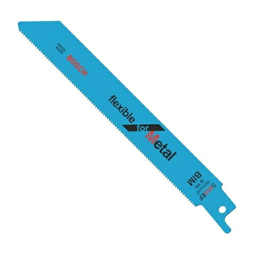3165140093514｜697-6513 [2608656015 ] 1販売 商品画像については実際の製品と異なる場合がございます。あくまでも商品のスペックをご確認の上ご注文をお願いいたします。※この商品は受注発注の商品です。その為メーカーに在庫がない場合がございます。その場合は大変申し訳ございませんがキャンセルとさせて頂きます。予めご了承下さい。697-6513特長伝統的な焼入技術と高度な研磨技術で加工しているため抜群の切れ味です。折れにくい・焼きつかない・長寿命のバイメタルブレードです。用途金属用。軟鋼、非鉄金属、ステンレス管、チャンネルの切断に。仕様山数：18全長(mm)：150有効刃長(mm)：130厚さ(mm)：0.9切断能力(mm)ステンレス管：5〜100切断能力(mm)ステンレス管・チャンネル：5〜100切断能力(mm)軟鋼・非鉄金属：1.5〜4種類：バイメタルパック入数(枚)：5本体寸法(mm)：18×150×0.9仕様2モデル名：S922EF材質_仕上バイメタル質量90.000Gセット内容_付属品5本入り原産国スイスJANコード3165140093514「ルーペスタジオ」では、拡大鏡(虫眼鏡/ルーペ)、双眼鏡、単眼鏡、望遠鏡などのレンズ製品を主に取り扱っております。工具製品は常には在庫しておらずお取りよせとなります。ご了承下さい。セーバーソーブレード セーバーソー替刃ボッシュ セーバーソーブレード 関連商品へ