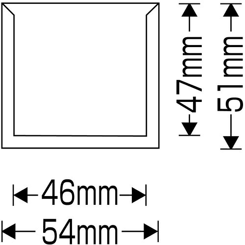 緑十字 スチールケース(差し込みタイプ) KS-D 50×50mm用 プレート別売 [228040] 販売単位:1 [2]