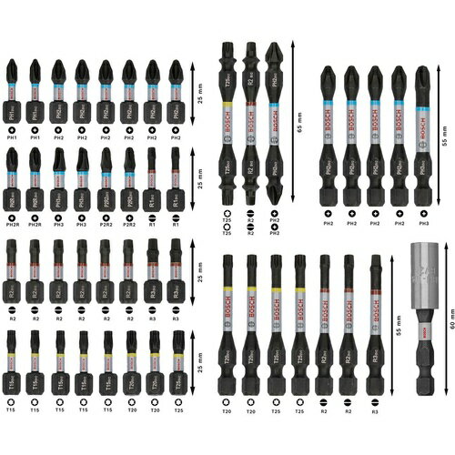 ボッシュ PROドライバービットセット 48本入り [2608521U88] 2608521U88 販売単位：1 送料無料
