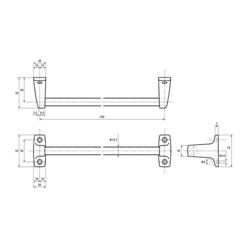 Towel Racks - WAKI タオル掛け 350mm [610-011] 610011 販売単位：1