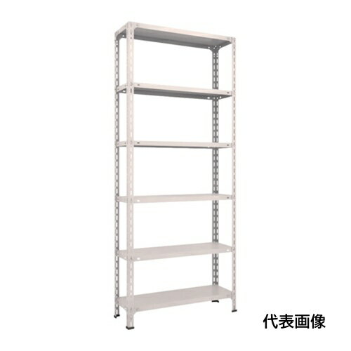 TRUSCO トラスコ中山 スチールラック 軽量棚開放型 875X300XH1800 6段 ネオグレー [63V-16 NG] 販売単..