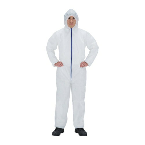 4901750688301｜698-3867 [68832 ] 1販売 商品画像については実際の製品と異なる場合がございます。あくまでも商品のスペックをご確認の上ご注文をお願いいたします。※この商品は受注発注の商品です。その為メーカーに在庫がない場合がございます。その場合は大変申し訳ございませんがキャンセルとさせて頂きます。予めご了承下さい。698-3867特長軽作業および来客者用に適した不織布製つなぎ服です。パーツ毎の寸法を見直し、ゆとりのあるサイズ感で動きやすさを改良しました。身体の動きに合わせた設計で快適な作業性を実現しました。フード後頭部に十字ゴムを縫製、フードが顔にかかりにくくなり作業時の視界を確保。衛生区域への入室時に粘着ローラーを安心して使えるラベルレス。ファスナーは廃棄しやすいプラスチック製、異物混入対策に適したブルーカラー。軽くやわらかな通気性に優れたスパンボンド1層構造でヒートストレスを軽減。フード、ウエスト、ソデ、スソ部分は埃が入りにくい伸縮性があるゴムタイプ。用途各種衛生工場の来客用に。異物混入対策に。機械の修繕・メンテナンス作業に。軽い粉じん作業に。工場構内の清掃作業に。仕様色：ホワイトサイズ：3L適合身長(cm)：約178〜188適合胸囲(cm)：約95〜115仕様2軽作業用使い捨てタイプ粉体ガード材質_仕上ポリプロピレンスパンボンド不織布（1層構造）質量180.000G原産国ベトナムJANコード4901750688301「ルーペスタジオ」では、拡大鏡(虫眼鏡/ルーペ)、双眼鏡、単眼鏡、望遠鏡などのレンズ製品を主に取り扱っております。工具製品は常には在庫しておらずお取りよせとなります。ご了承下さい。使い捨て保護服 使い捨て保護服クレシア プロテクガード 関連商品へ