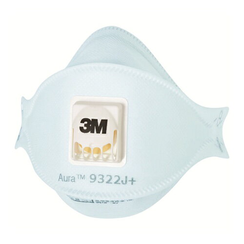 3M Aura 使い捨て式防じんマスク 9322J+ DS2 排気弁付 10枚/1箱 [9322J AURA T] 販売単位：1 送料無料