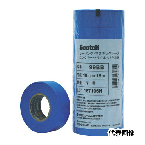 4548623579061｜491-6280 [99BB30X18] 1販売 商品画像については実際の製品と異なる場合がございます。あくまでも商品のスペックをご確認の上ご注文をお願いいたします。※この商品は受注発注の商品です。その為メーカーに在庫がない場合がございます。その場合は大変申し訳ございませんがキャンセルとさせて頂きます。予めご了承下さい。491-6280特長夏場に高温になったパネルでものり残りしにくいです。耐熱性・耐候性に優れています。数日間の貼り置きでものり残り・貼り跡を残しにくいタイプです。用途コンクリート、タイル、パネル用。仕様色：青幅(mm)：30長さ(m)：18厚さ(mm)：0.12仕様2粘着力：1.5N/10mm引張強度：34N/10mm手で切断可能材質_仕上基材:平面紙粘着剤:特殊粘着剤質量216.000G注意この商品は、一般消費者様向けの製品ではないため、表示や取扱説明書などが一般消費者様向けに表記・同梱されておりません。原産国日本JANコード4548623579061「ルーペスタジオ」では、拡大鏡(虫眼鏡/ルーペ)、双眼鏡、単眼鏡、望遠鏡などのレンズ製品を主に取り扱っております。工具製品は常には在庫しておらずお取りよせとなります。ご了承下さい。マスキングテープ マスキングテープ（シーリング用）3M マスキングテープ（コンクリート・タイル・パネル用）30mmX18m 関連商品へ